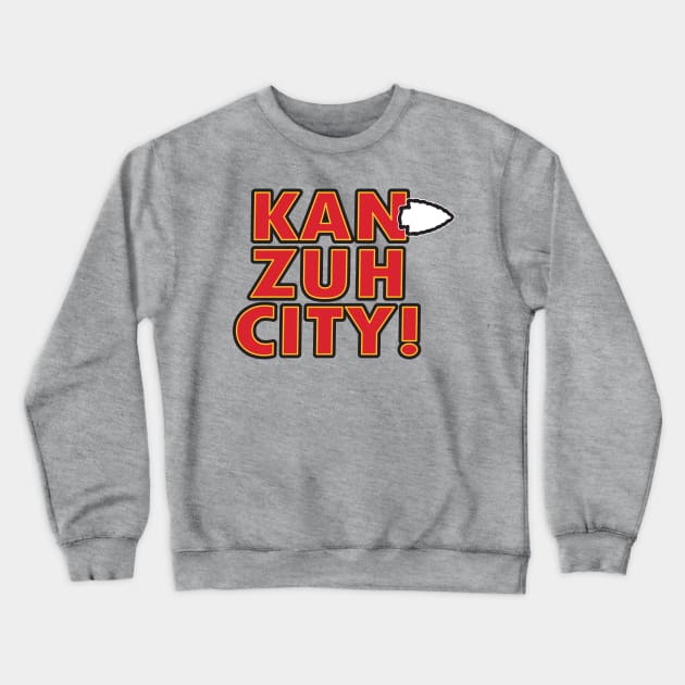 KAN-ZUH CITY arrowhead 2 Crewneck Sweatshirt by Conservatees